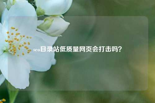 seo目录站低质量网页会打击吗？