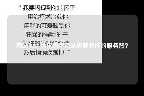 网站 SEO 优化搭建网站需要怎样的服务器？-第1张图片-温柔治愈励志文案网