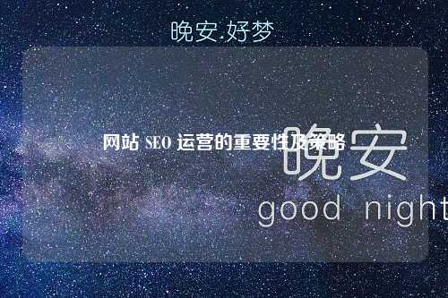 网站 SEO 运营的重要性及策略