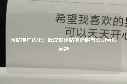 网站推广优化：低成本建站的陷阱与公司亏损问题-第1张图片-温柔治愈励志文案网