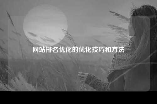 网站排名优化的优化技巧和方法-第1张图片-温柔治愈励志文案网