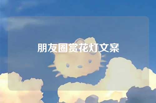 朋友圈赏花灯文案-第1张图片-温柔治愈励志文案网