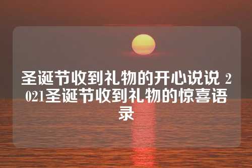 圣诞节收到礼物的开心说说 2021圣诞节收到礼物的惊喜语录-第1张图片-温柔治愈励志文案网