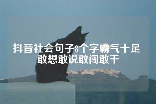 抖音社会句子8个字霸气十足 敢想敢说敢闯敢干