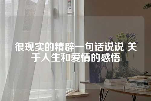 很现实的精辟一句话说说 关于人生和爱情的感悟