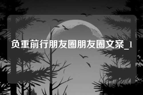 负重前行朋友圈朋友圈文案_1-第1张图片-温柔治愈励志文案网