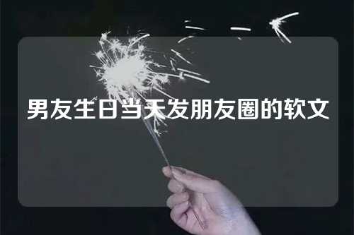 男友生日当天发朋友圈的软文-第1张图片-温柔治愈励志文案网