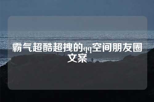 霸气超酷超拽的qq空间朋友圈文案-第1张图片-温柔治愈励志文案网