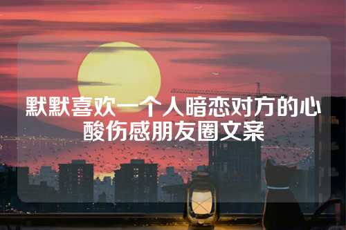 默默喜欢一个人暗恋对方的心酸伤感朋友圈文案-第1张图片-温柔治愈励志文案网