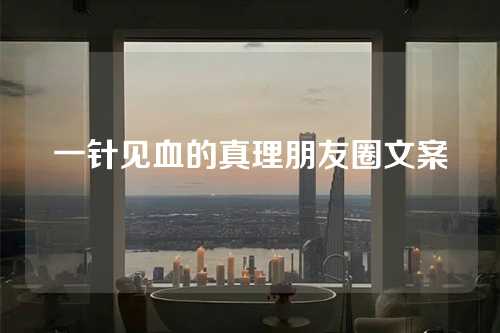 一针见血的真理朋友圈文案-第1张图片-温柔治愈励志文案网