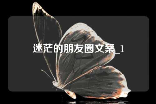 迷茫的朋友圈文案_1-第1张图片-温柔治愈励志文案网