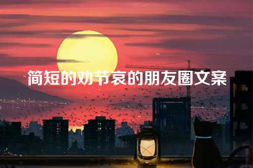 简短的劝节哀的朋友圈文案-第1张图片-温柔治愈励志文案网