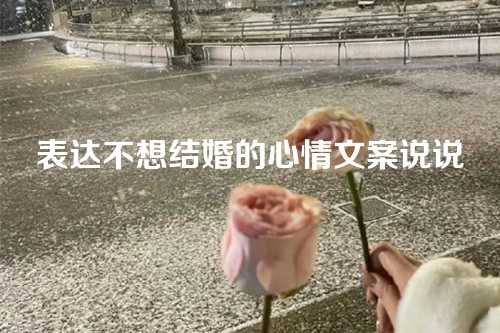 表达不想结婚的心情文案说说