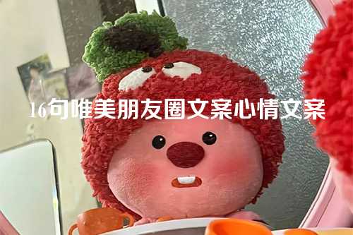 16句唯美朋友圈文案心情文案