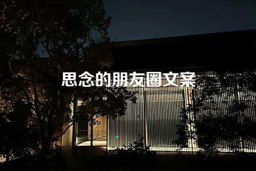 思念的朋友圈文案-第1张图片-温柔治愈励志文案网