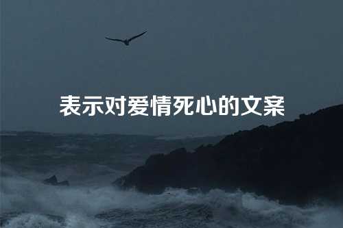 表示对爱情死心的文案