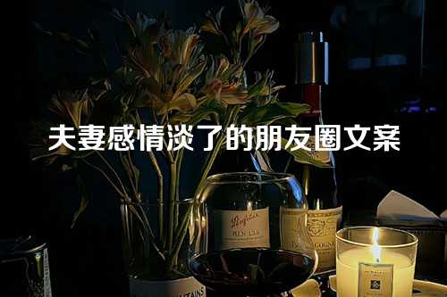 夫妻感情淡了的朋友圈文案-第1张图片-温柔治愈励志文案网