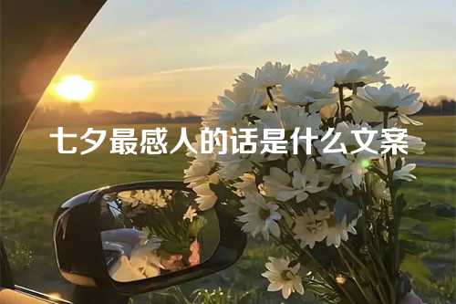 七夕最感人的话是什么文案