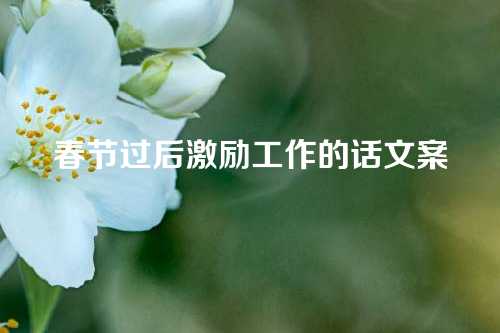 春节过后激励工作的话文案