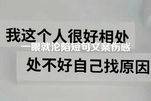 一眼就沦陷短句文案伤感-第1张图片-温柔治愈励志文案网