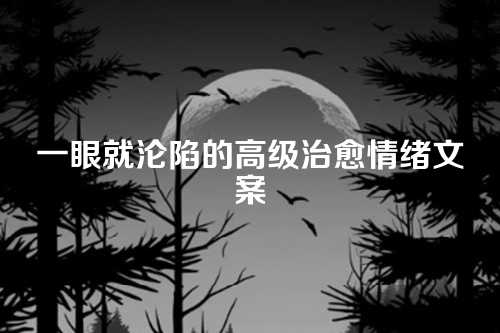 一眼就沦陷的高级治愈情绪文案