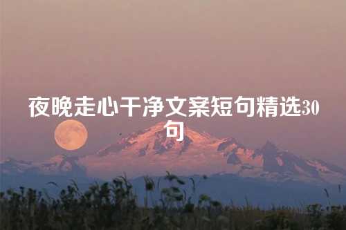 夜晚走心干净文案短句精选30句