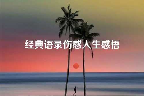 经典语录伤感人生感悟