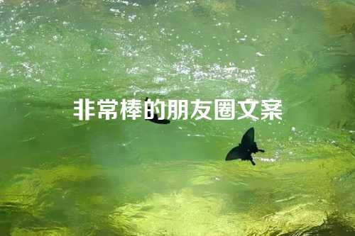 非常棒的朋友圈文案-第1张图片-温柔治愈励志文案网