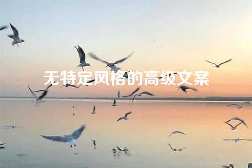 无特定风格的高级文案