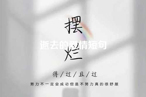 逝去的爱情短句