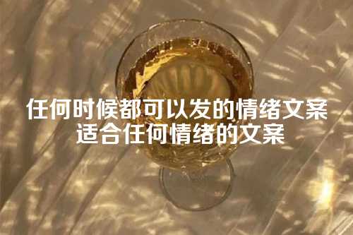 任何时候都可以发的情绪文案 适合任何情绪的文案