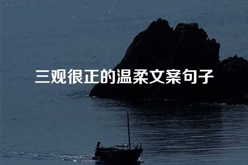 三观很正的温柔文案句子