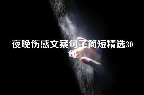 夜晚伤感文案句子简短精选30句-第1张图片-温柔治愈励志文案网